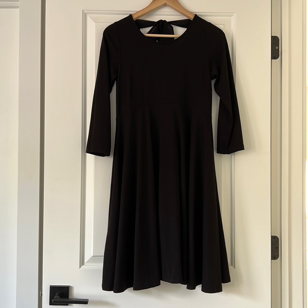 H&M Mama empire waist black twirl dress